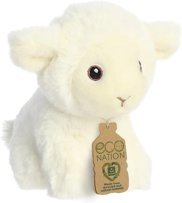 AURORA, 35073, Eco Nation Mini Lamb, 5In, Soft Toy, White