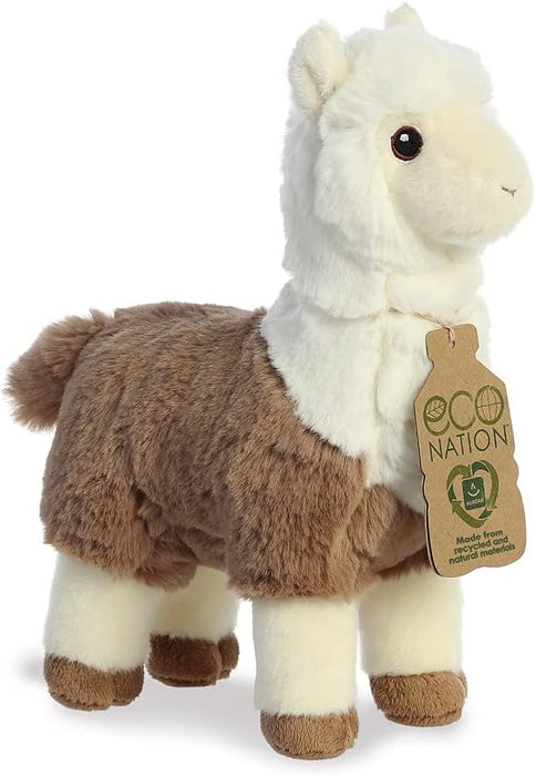 Aurora Eco Nation Alpaca Two-Tone Soft Toy - Sustainable Brown & White Plush