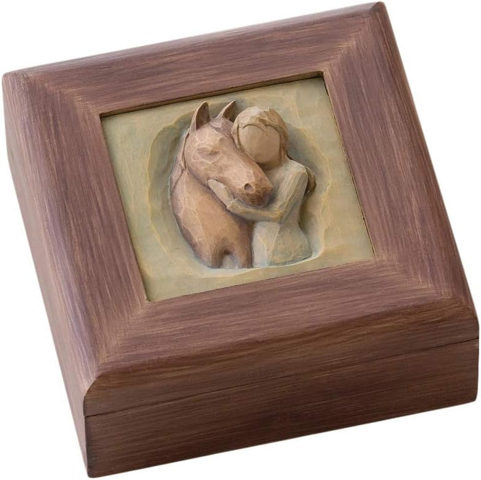 Willow Tree Quiet Strength, sculpted hand-painted memory box