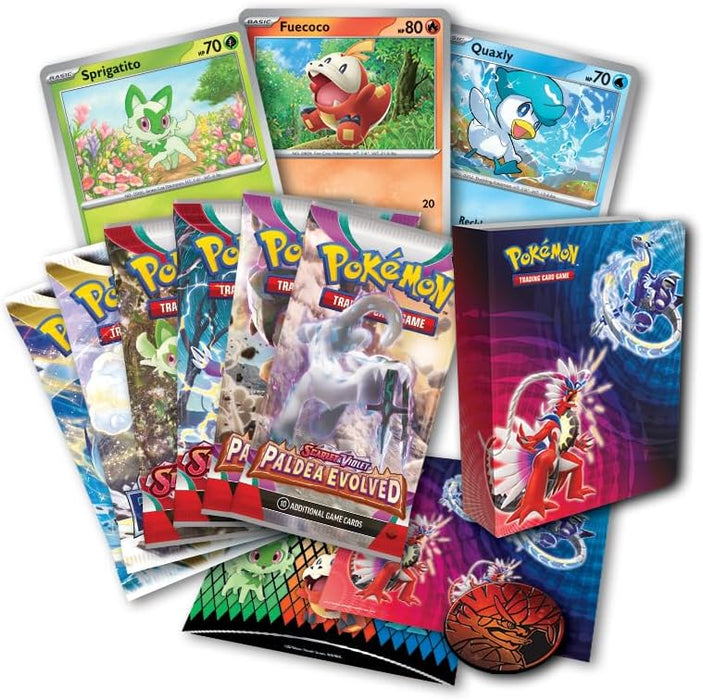 Pokémon TCG: Back to School Collector Chest—Sprigatito, Fuecoco & Quaxly 3 Foil Promo Cards, 6 Booster Packs Junior