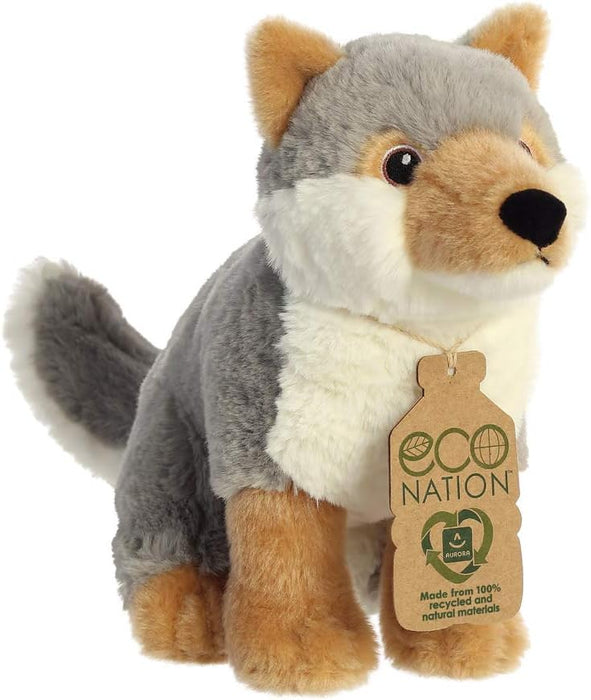 AURORA, 35006, Eco Nation, Wolf, 9.5In, Soft Toy