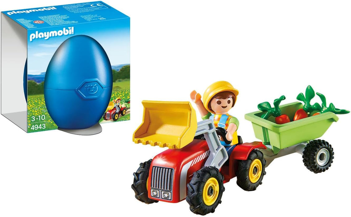 Playmobil 4943 Country Boy with Children's Tractor Gift Egg Playset