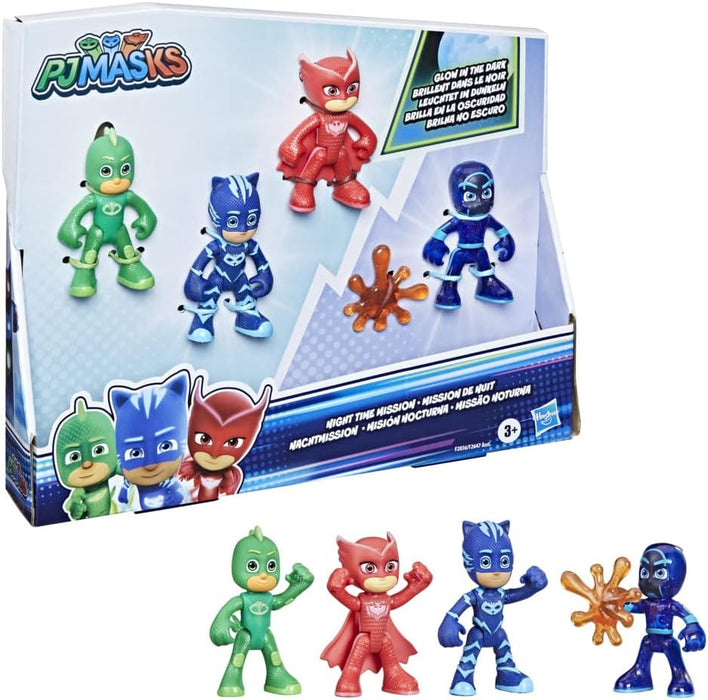Hasbro Collectibles Hero Vs Villian 4 Pack PJ Masks Night Mission Glow junior