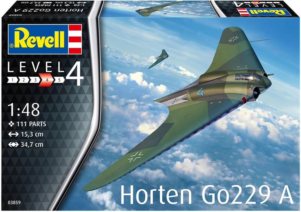 Revell 03859 Horton Go229 A Model Kit 1:48 Scale - DIY Aircraft for Hobbyists