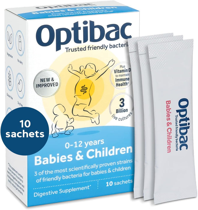 Junior Babies & Children Probiotic for Immune System Support with Vitamin D Booster & 3 Billion Bacterial Cultures