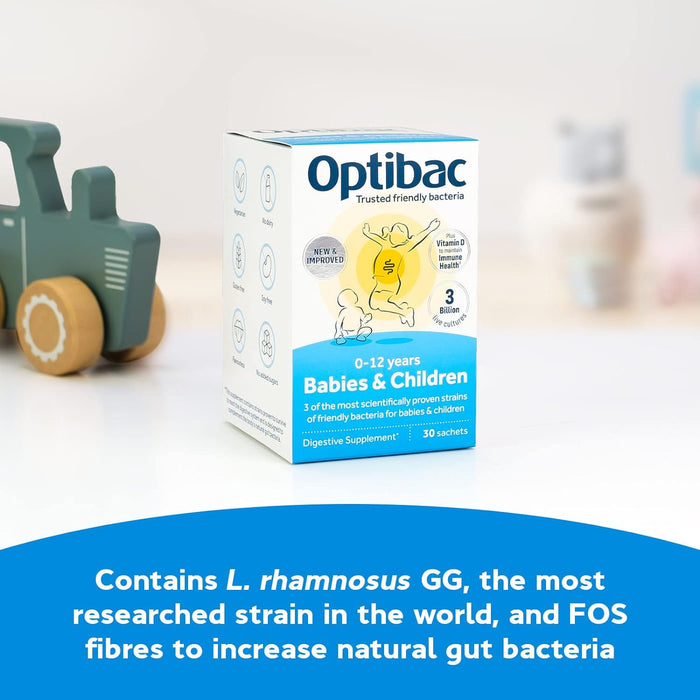 Junior Babies & Children Probiotic for Immune System Support with Vitamin D Booster & 3 Billion Bacterial Cultures