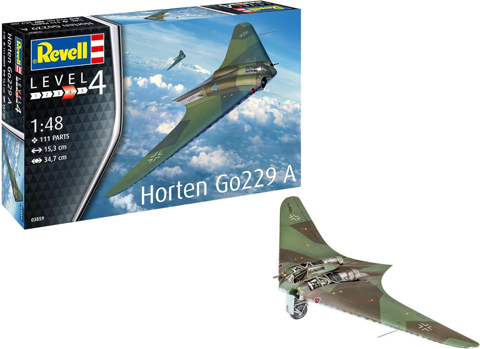 Revell 03859 Horton Go229 A Model Kit 1:48 Scale - DIY Aircraft for Hobbyists