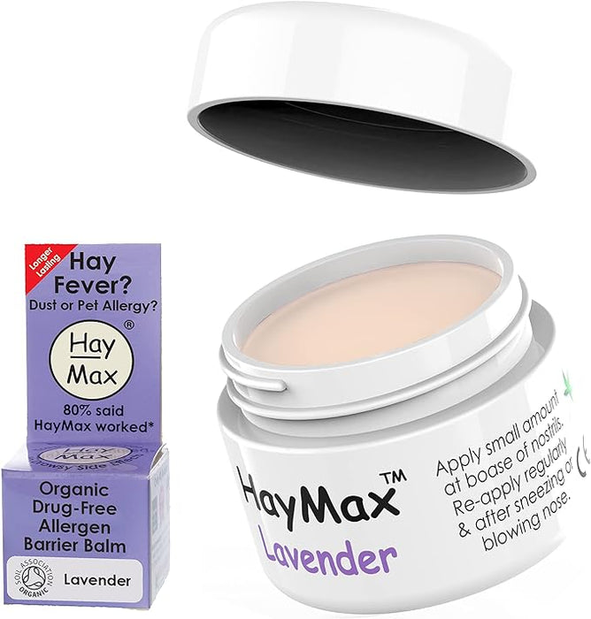 Junior Allergen Barrier Balm in Lavender is an organic, natural, and non-drowsy solution for allergy relief. It effectively blocks pollen, dust, and other allergen particles. Suitable for adults, kids, and pregnant women.