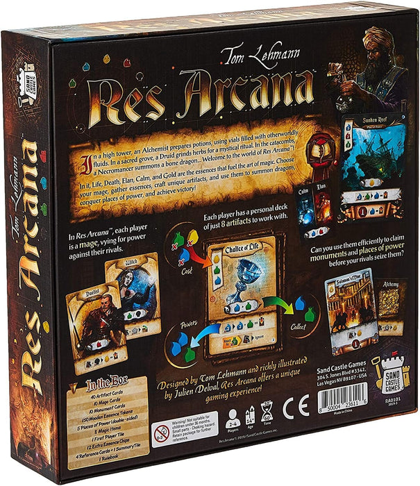Res Arcana Board Game - Mages, Magic & Monuments! Fantasy Adventure for Kids & Adults