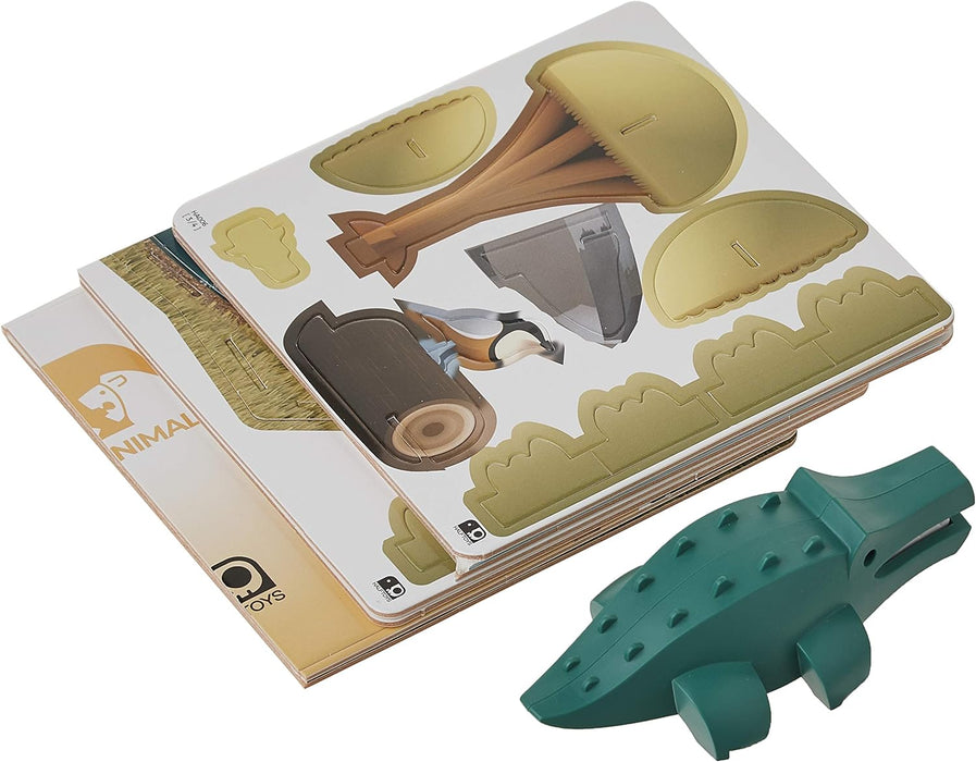 HALFTOYS Crocodile Magnetic 3D Puzzle: Learning Fun!