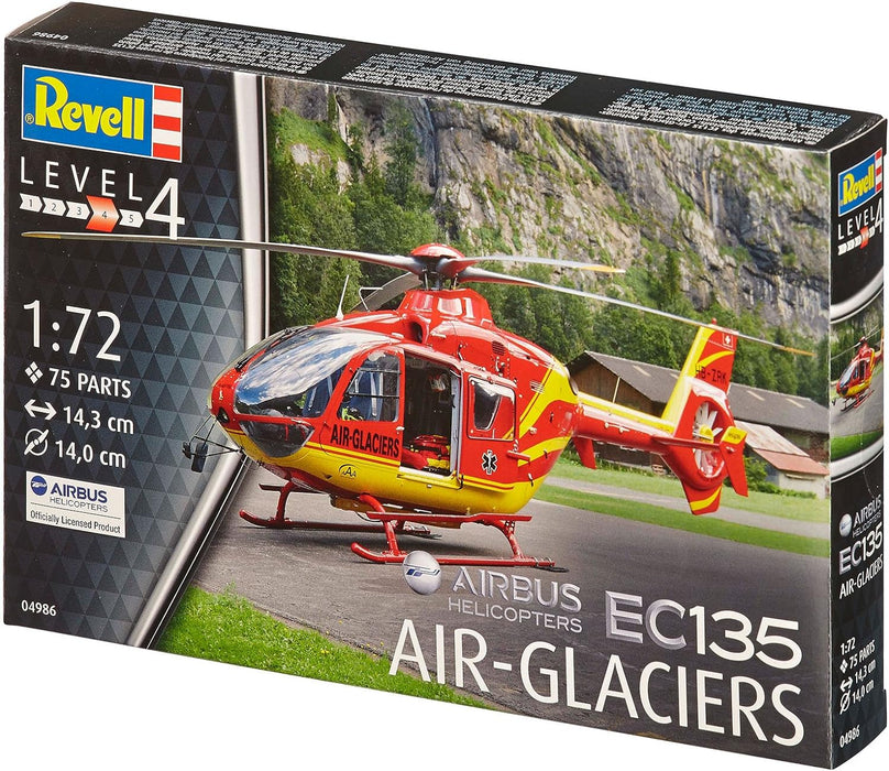 Revell 04986 EC135 AIR-Glaciers Model Kit, 1:72 Scale, 14.3 cm