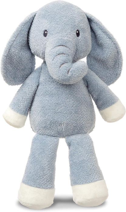 Aurora Baby Elly Elephant Soft Toy - Cuddly Blue & White Plush