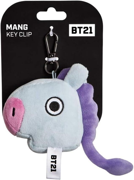 🦓AURORA BT21 Official Merchandise: MANG Plush Key Clip - Purple, 6 x 11 x 11 cm