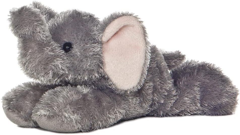 Aurora Flopsie Ellie Elephant - 8-inch Grey Plush - Soft and Cuddly