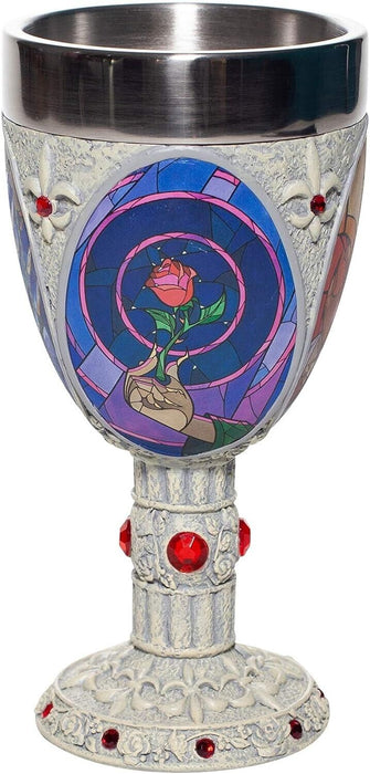 Enesco Disney Beauty/Beast Stained Glass Chalice - 7.09", Multicolor