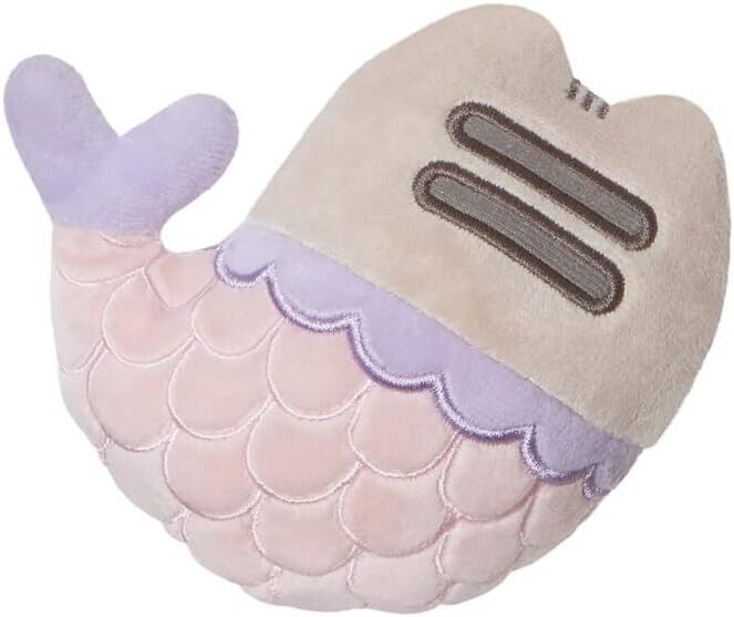 AURORA Mermaid Pusheen Small: Eco-Friendly, Pink & Purple Soft Toy