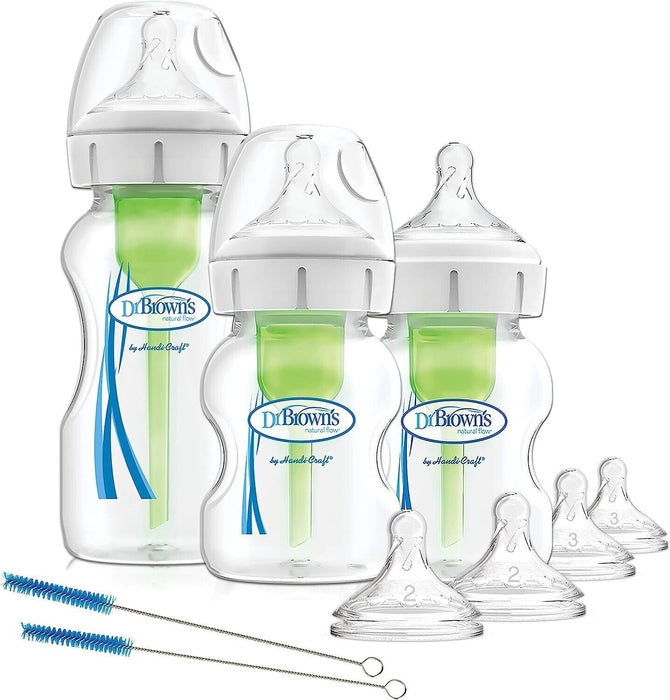 Dr. Brown's Options Anti-Colic Bottle Starter Kit: Vacuum-Free Design Junior