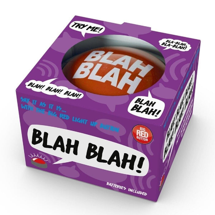 Bla Blah Button - Amusing Blabbermouth Prank Gag Gift for Jokes and Secret Santa