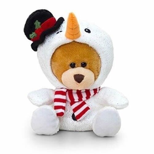 Keel Toys Pipp the Bear Christmas Snowman Soft Toy