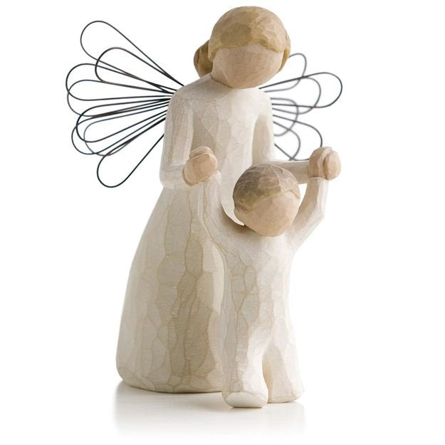 Hand-Crafted Guardian Angel Figure by Willow Tree