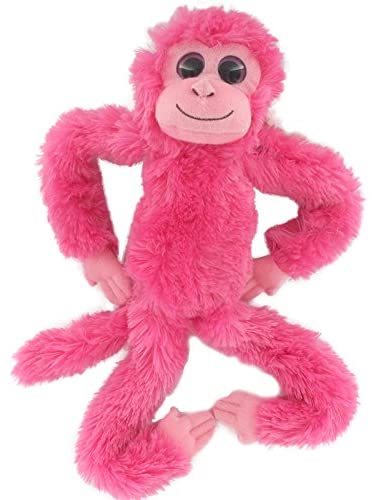 🦧Colourful Hanging Chimpanzee Soft Toy (Pink) - 19"