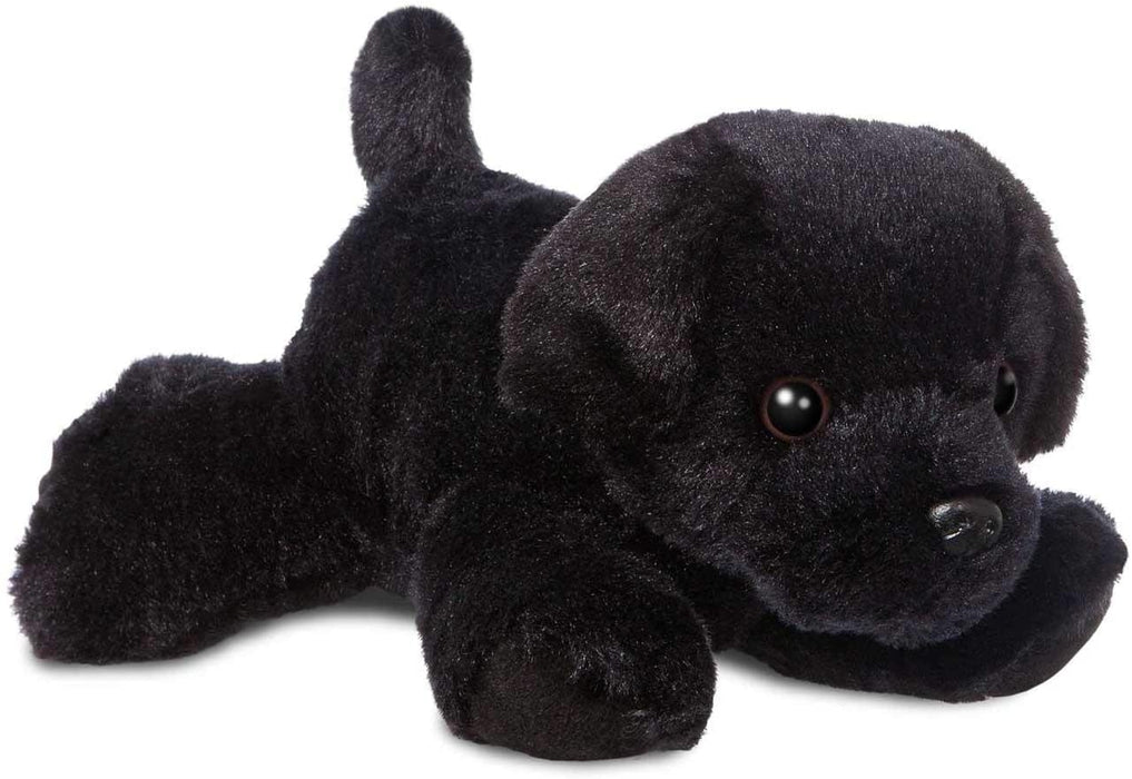 Aurora Mini Flopsies - Black Labrador Dog Soft Toy 20cm 🐾