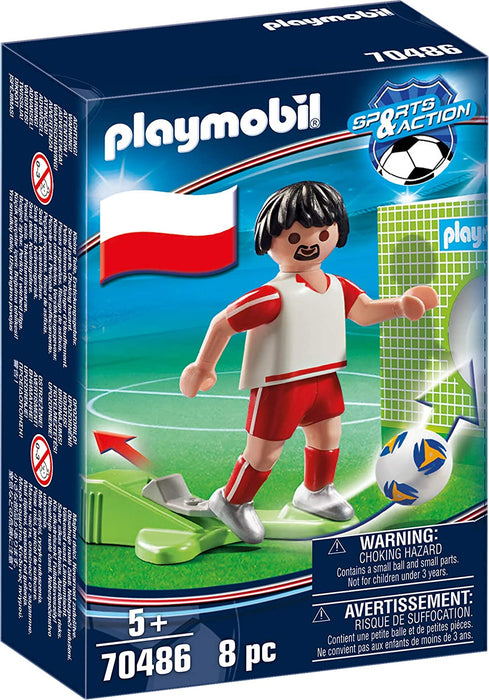 Playmobil National Player Poland Football Action Figure Set