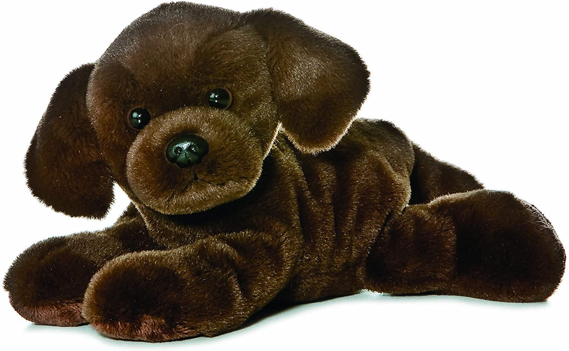 AURORA Mini Flopsie Lil Lucky Chocolate Labrador, Soft Toy, Brown