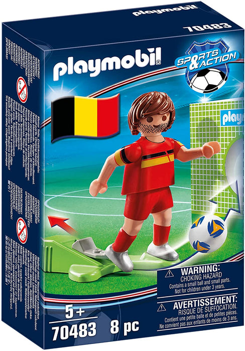 Playmobil Belgium Football Star Action Figure Playset | Score Goals and Embrace Victory!