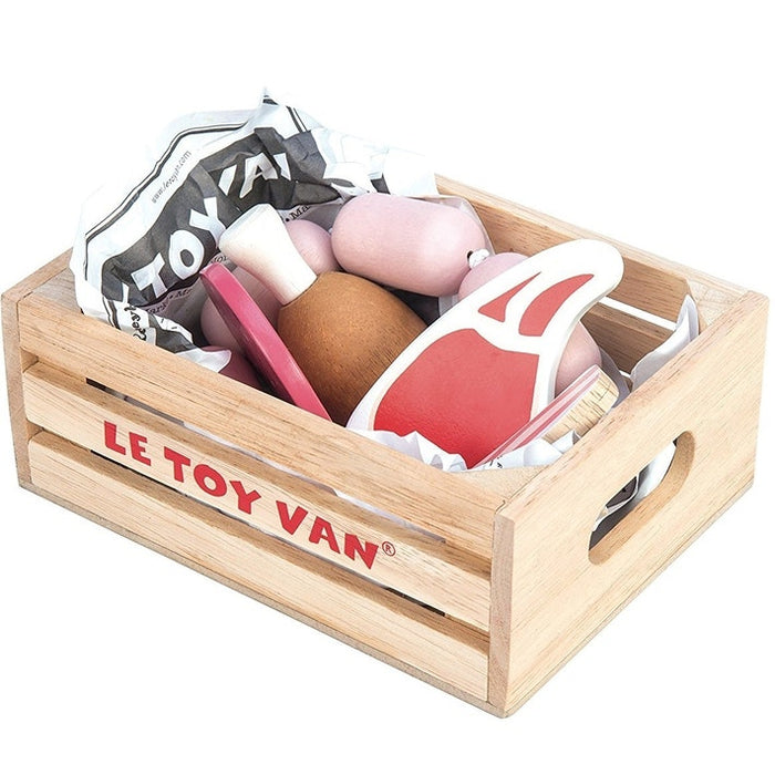 Delightful Wooden Food Set - Le Toy Van Meat in a Crate