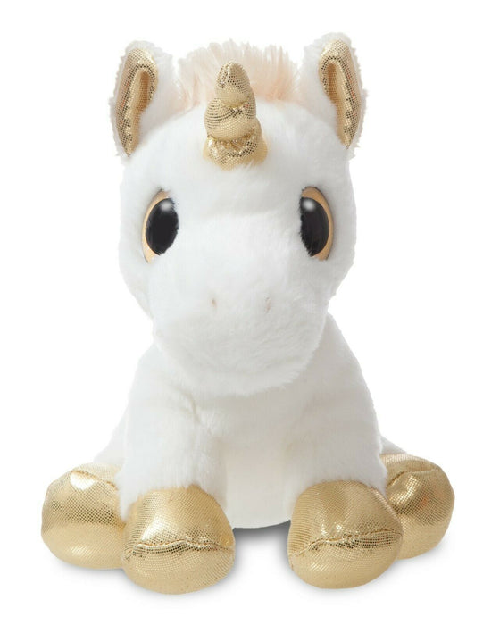 Enchanting Twinkle The Unicorn: Magical White and Gold Soft Toy
